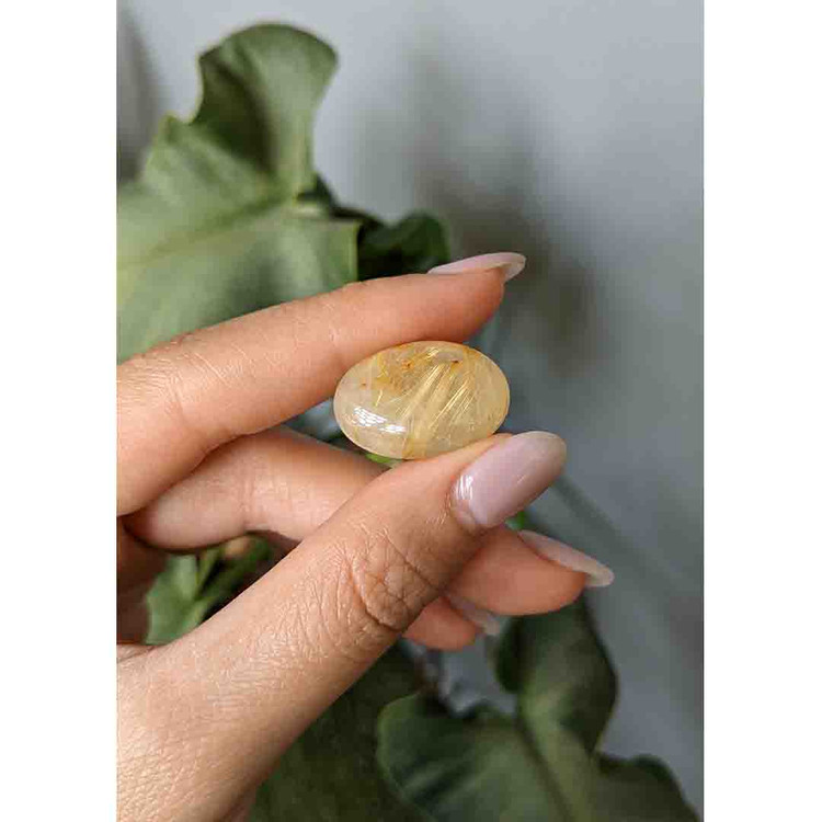 23.70 Ct. Cabochon Rutilated Quartz from Madagascar