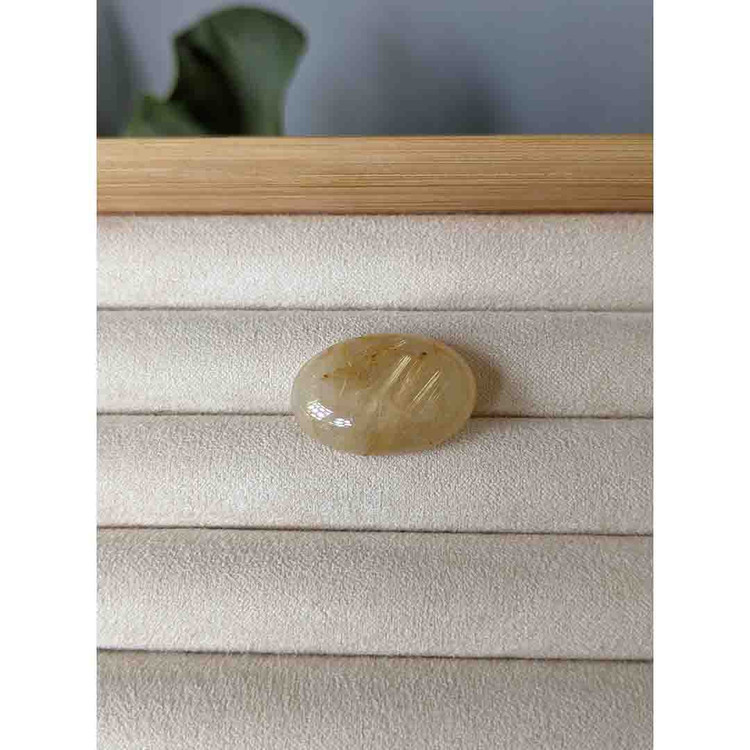 23.70 Ct. Cabochon Rutilated Quartz from Madagascar