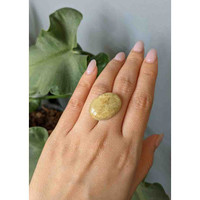 20.32 Ct. Cabochon Rutilated Quartz from Madagascar Life Style