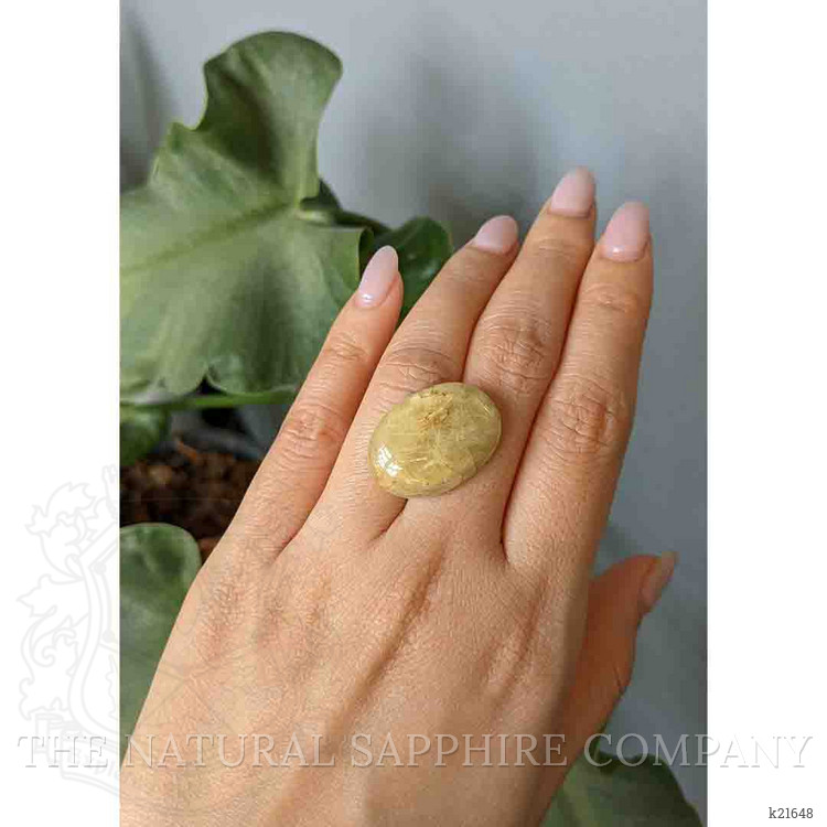 20.32 Ct. Cabochon Rutilated Quartz from Madagascar