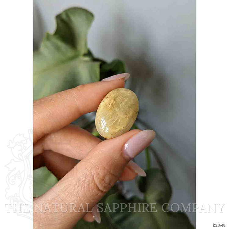 20.32 Ct. Cabochon Rutilated Quartz from Madagascar