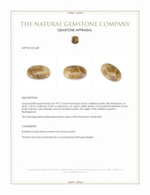 29.77 Ct. Cabochon Rutilated Quartz from Madagascar Appraisal