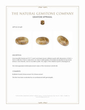 29.77 Ct. Cabochon Rutilated Quartz from Madagascar Appraisal