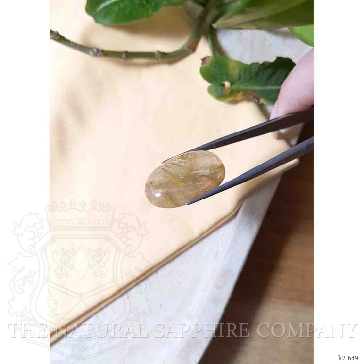 29.77 Ct. Cabochon Rutilated Quartz from Madagascar