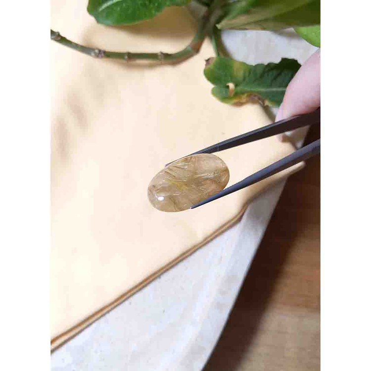 29.77 Ct. Cabochon Rutilated Quartz from Madagascar
