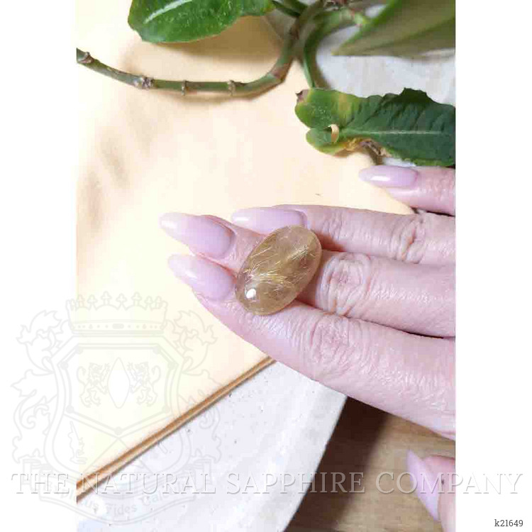 29.77 Ct. Cabochon Rutilated Quartz from Madagascar