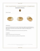 41.73 Ct. Cabochon Rutilated Quartz from Madagascar Appraisal