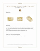 10.46 Ct. Cabochon Rutilated Quartz from Madagascar Appraisal