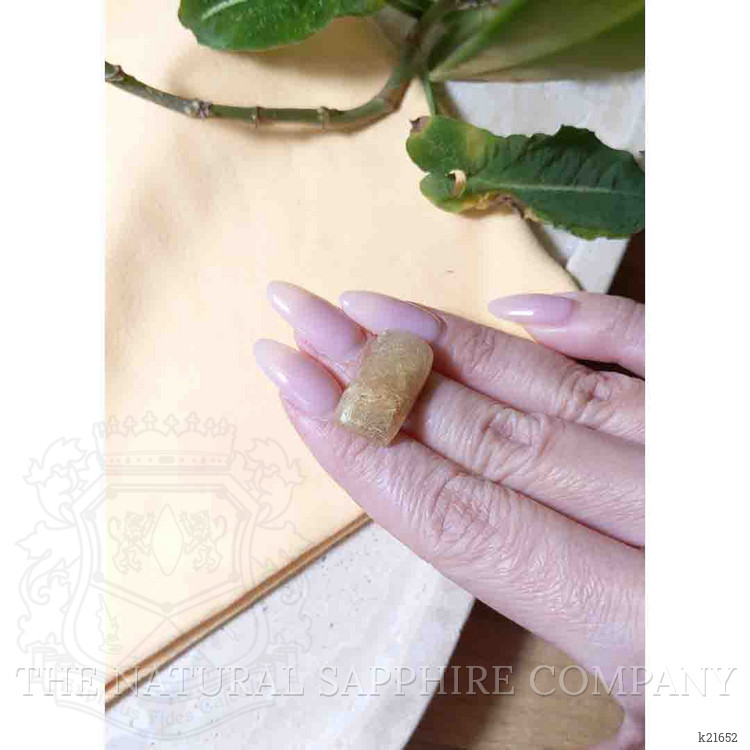 17.76 Ct. Cabochon Rutilated Quartz from Madagascar