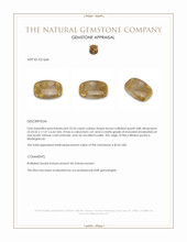 25.33 Ct. Brown Cabochon Rutilated Quartz from Madagascar Appraisal