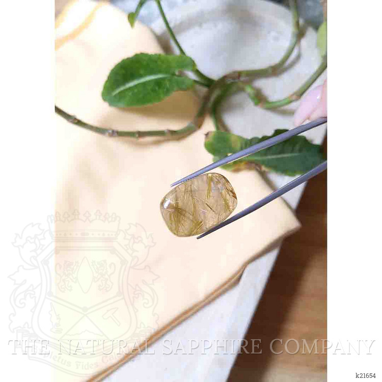 25.33 Ct. Cabochon Rutilated Quartz from Madagascar