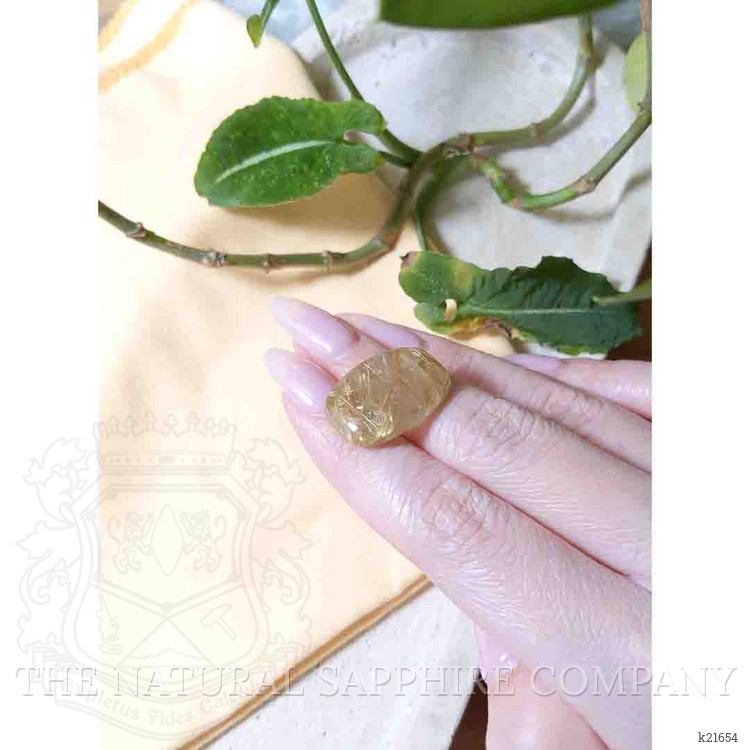 25.33 Ct. Cabochon Rutilated Quartz from Madagascar