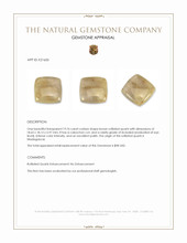 19.76 Ct. Cabochon Rutilated Quartz from Madagascar Appraisal