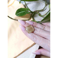 19.76 Ct. Cabochon Rutilated Quartz from Madagascar Life Style