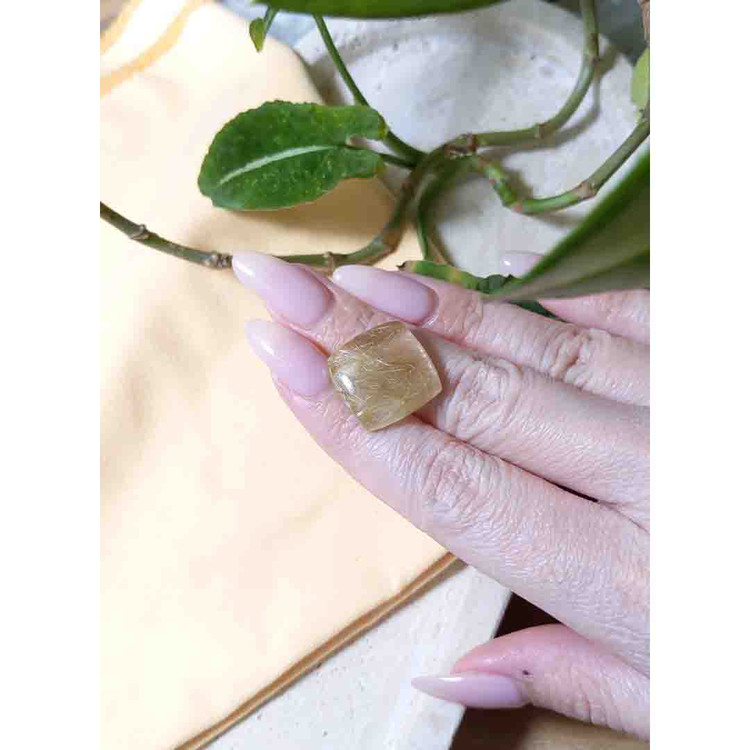 19.76 Ct. Cabochon Rutilated Quartz from Madagascar