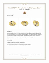 13.03 Ct. Cabochon Rutilated Quartz from Madagascar Appraisal