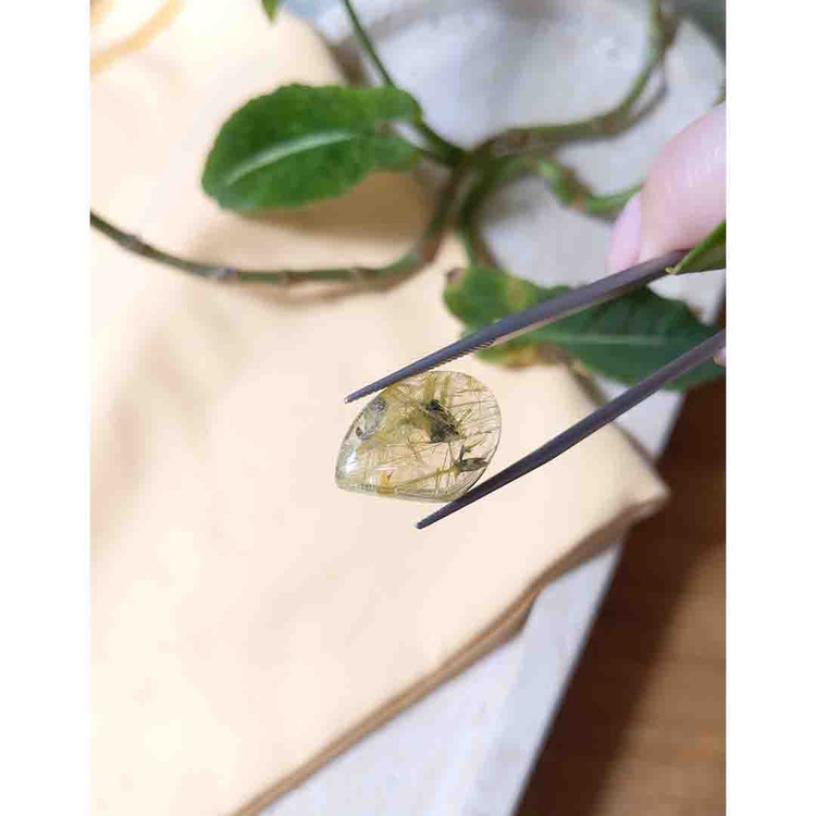 13.03 Ct. Cabochon Rutilated Quartz from Madagascar