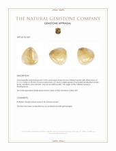 13.03 Ct. Cabochon Rutilated Quartz from Madagascar Appraisal