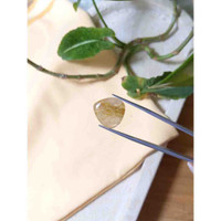 13.03 Ct. Cabochon Rutilated Quartz from Madagascar Life Style