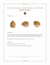 42.09 Ct. Cabochon Rutilated Quartz from Madagascar Appraisal