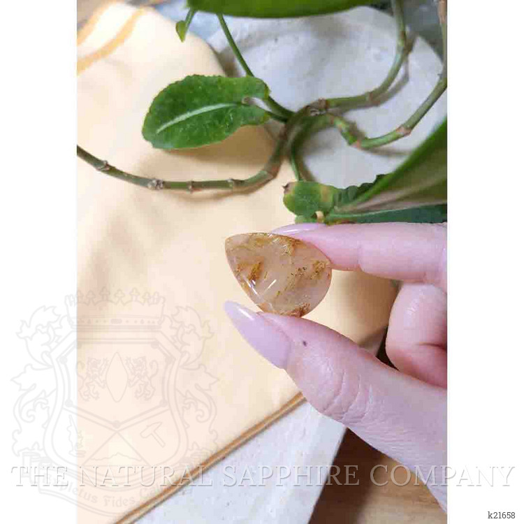 42.09 Ct. Cabochon Rutilated Quartz from Madagascar