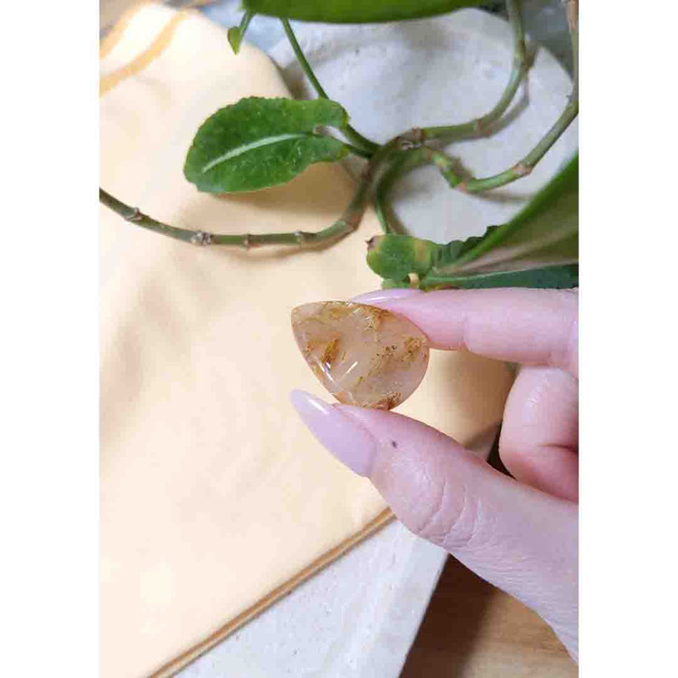 42.09 Ct. Cabochon Rutilated Quartz from Madagascar