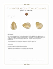 23.84 Ct. Cabochon Rutilated Quartz from Madagascar Appraisal
