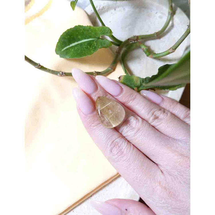 23.84 Ct. Cabochon Rutilated Quartz from Madagascar