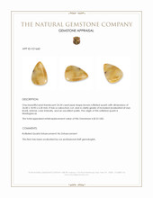 24.34 Ct. Cabochon Rutilated Quartz from Madagascar Appraisal