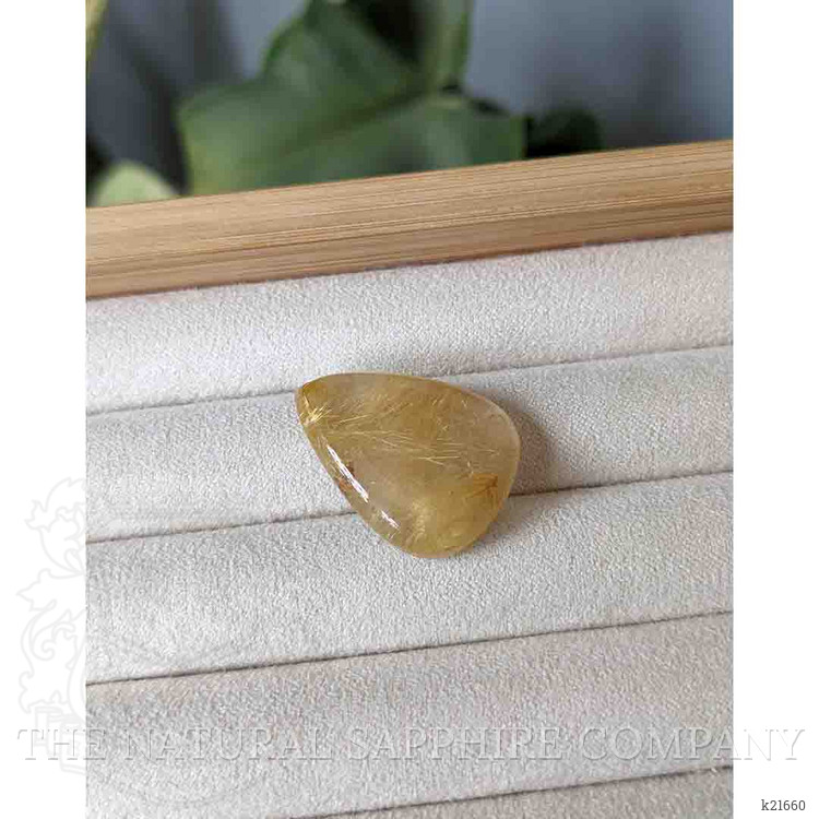 24.34 Ct. Cabochon Rutilated Quartz from Madagascar