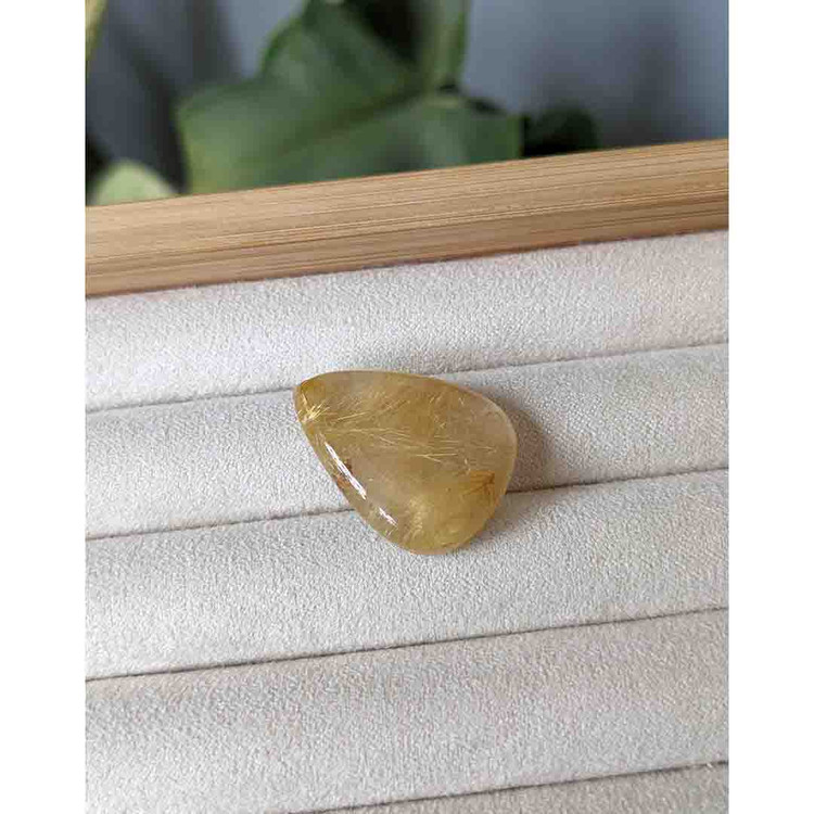 24.34 Ct. Cabochon Rutilated Quartz from Madagascar