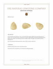 18.31 Ct. White Cabochon Rutilated Quartz from Madagascar Appraisal