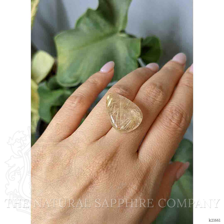18.31 Ct. Cabochon Rutilated Quartz from Madagascar