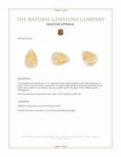 11.51 Ct. White Cabochon Rutilated Quartz from Madagascar Appraisal