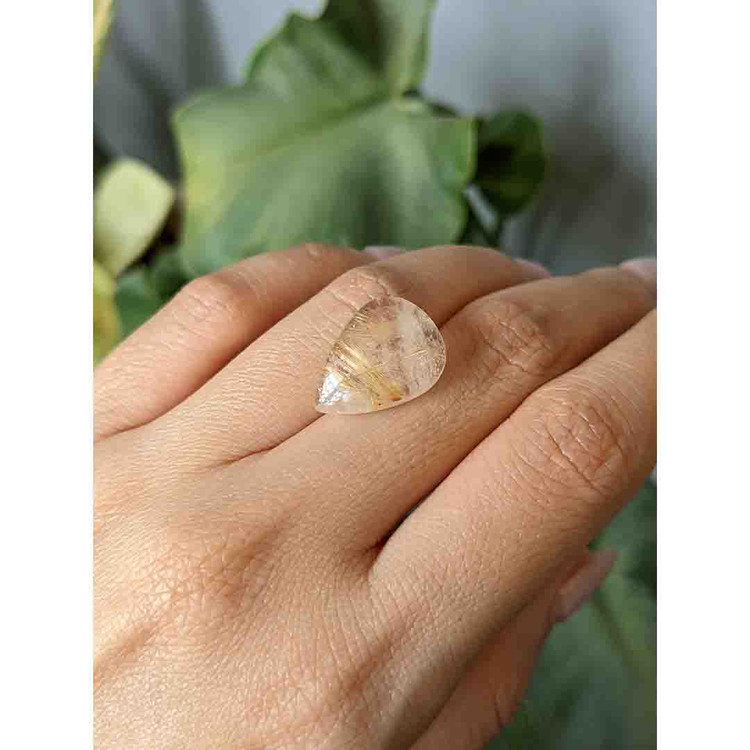 11.51 Ct. Cabochon Rutilated Quartz from Madagascar