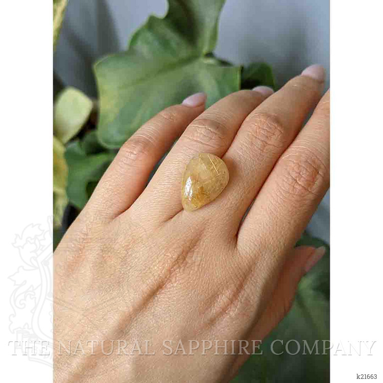 13.39 Ct. Cabochon Rutilated Quartz from Madagascar