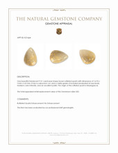 9.31 Ct. Cabochon Rutilated Quartz from Madagascar Appraisal