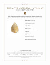 9.31 Ct. Brown Cabochon Rutilated Quartz from Madagascar Scan Report