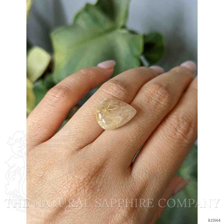 9.31 Ct. Cabochon Rutilated Quartz from Madagascar