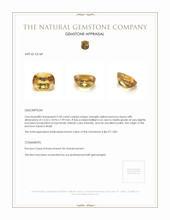 9.45 Ct. Precious Topaz from Brazil Appraisal