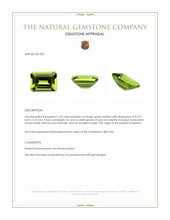 1.56 Ct. Green (Lime Green) Peridot from Pakistan Appraisal