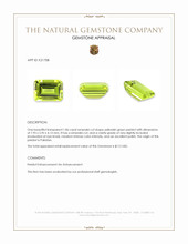 1.86 Ct. Yellowish Green Peridot from Pakistan Appraisal