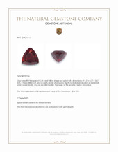 0.74 Ct. Red Spinel from Ceylon (Sri Lanka) Appraisal