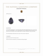 0.71 Ct. Purple Spinel from Ceylon (Sri Lanka) Appraisal