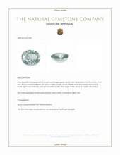 0.51 Ct. Green Zircon from Ceylon (Sri Lanka) Appraisal