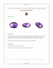 22.18 Ct. Purple Amethyst from Brazil Appraisal