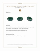 8.01 Ct. Green Cabochon Agate from Namibia Appraisal
