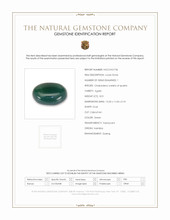 8.01 Ct. Green Cabochon Agate from Namibia Scan Report