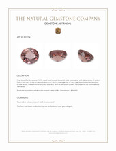 0.96 Ct. Brownish Pink Tourmaline from Tanzania Appraisal