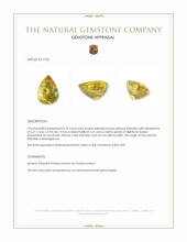 0.75 Ct. Sphene (Titanite) from Madagascar Appraisal